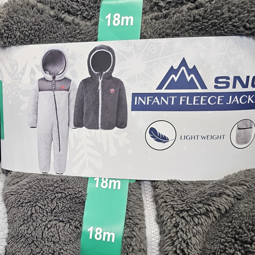Snozu Infant 2-piece Fleece Set, Blue nwt 18m grey/dark charcoal